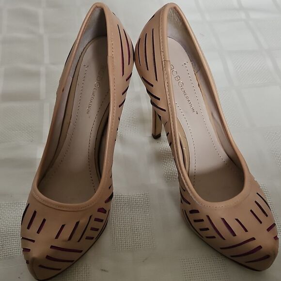 Beige and Purple Heels by BCBGeneration - Picture 8 of 16
